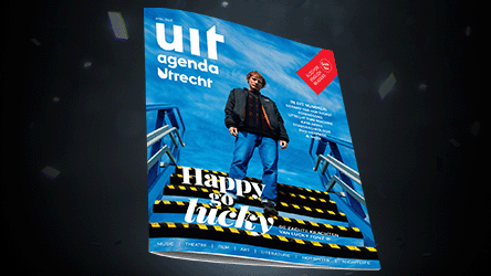 Banner met de cover van het april nummer van UITagenda Utrecht.